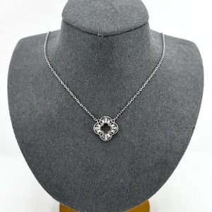 925 Solid Sterling Silver Clover Necklace